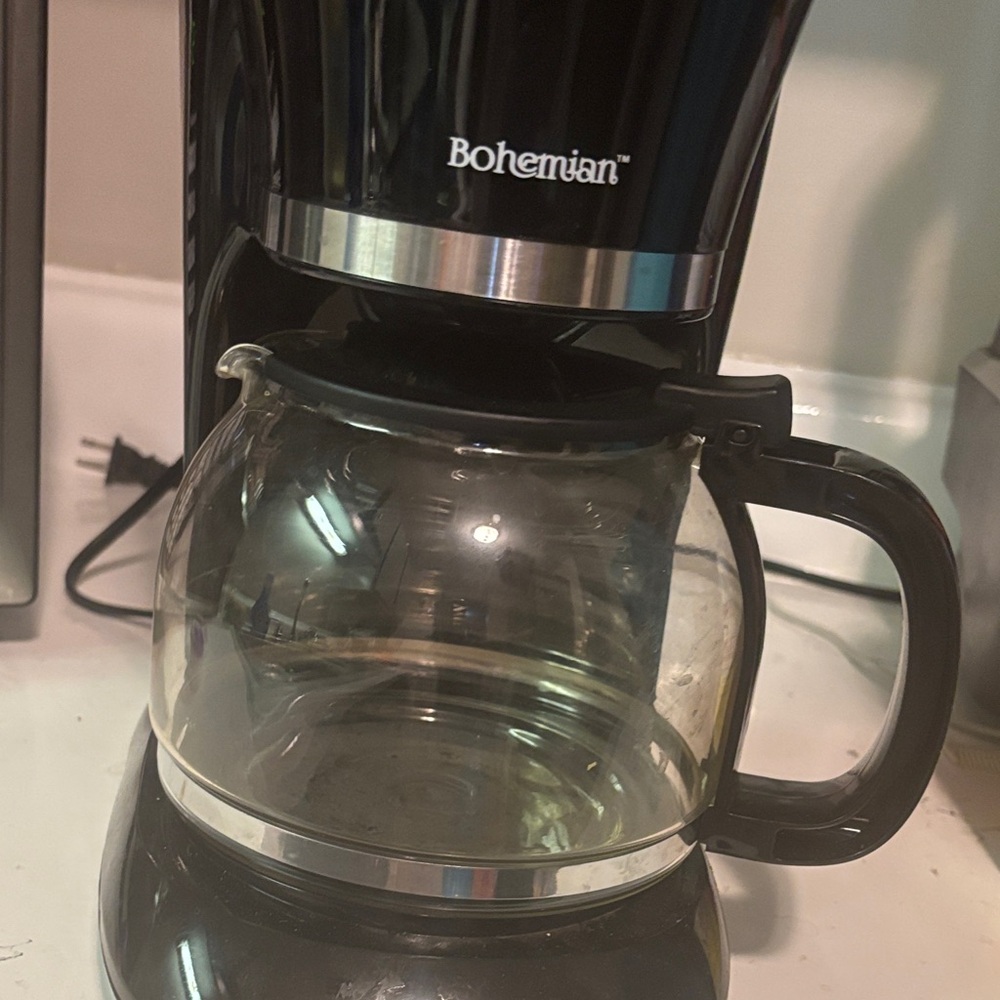 Bohemian Black Drip Coffee Maker w/ Glass Carafe | HillHouse Home